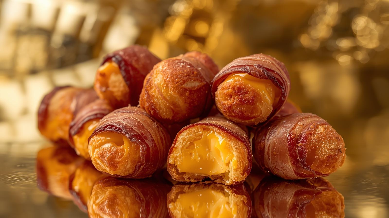 About cheddar-wrapped-in-bacon-puffs-with-a-shiny-gold-background-1