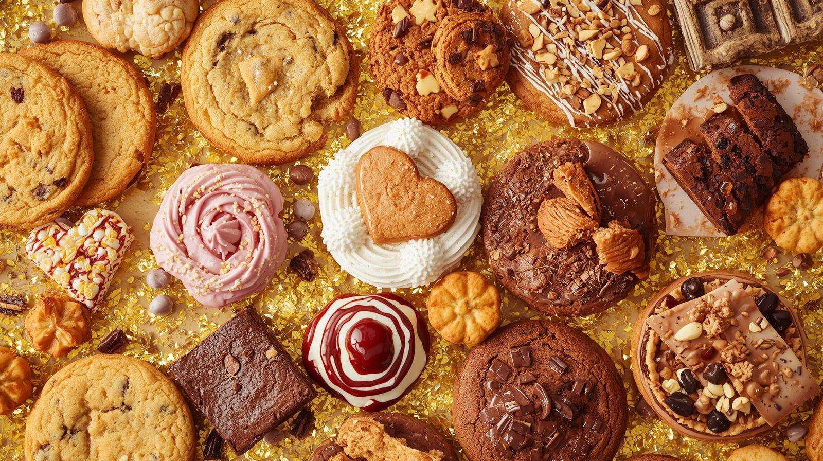 Crafting Captivating Headlines: Your awesome post title goes here cookies-savoury-brownies-cakes-ect-with-a-shiny-gold-background-2